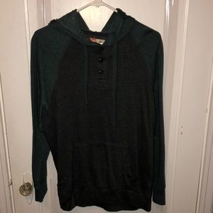 Ruff Hewn quarter-button sweatshirt.